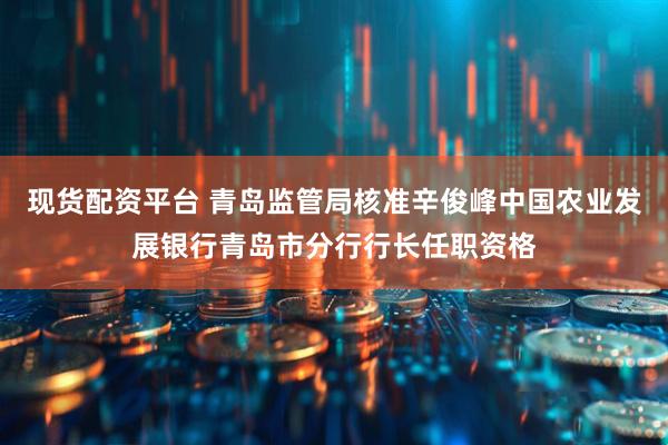 现货配资平台 青岛监管局核准辛俊峰中国农业发展银行青岛市分行行长任职资格